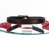SiaLinda: Halsband echtes Elch Leder mit kl. O-Ring, zweifarbig, schwarz / schwarz 14 mm breit - SiaLinda.com